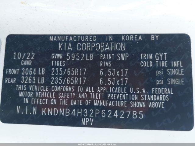 Kia Carnival Lx Seat Package Image 6