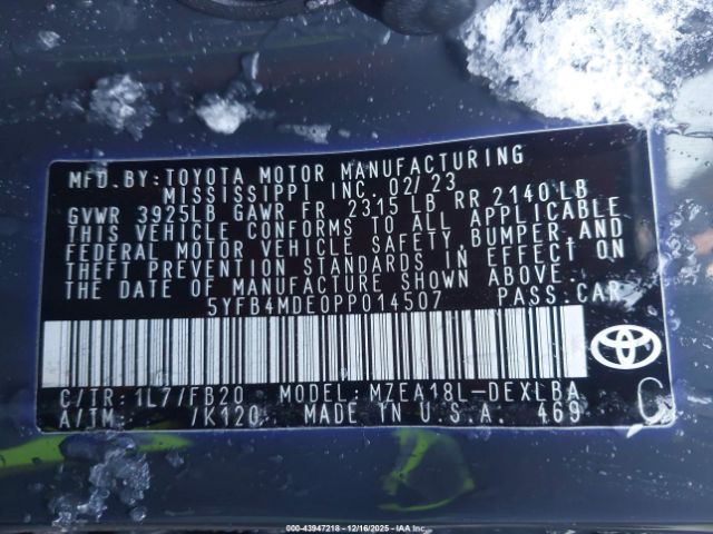 Toyota Corolla Le Image 14