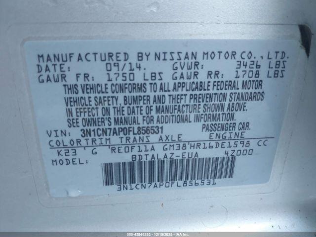 Nissan Versa 1.6 S+ Image 13