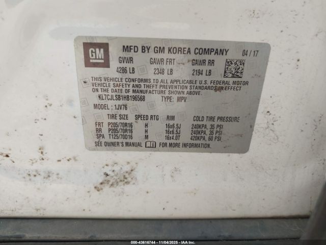 Chevrolet Trax Lt Image 9