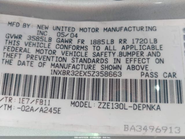 Toyota Corolla Le Image 2