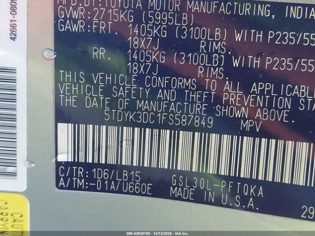 Toyota Sienna Limited Premium 7 Passenger Image 16